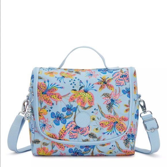 Kipling New Kichirou Lunch Bag Insulated Wild Flowers NWT - Picture 1 of 15